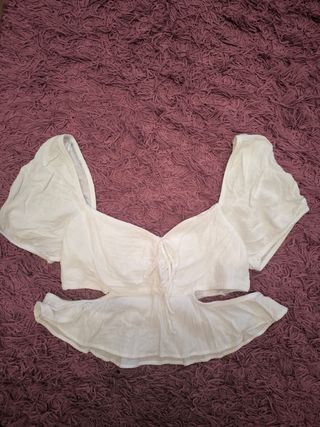 Crop top blanco - top corto