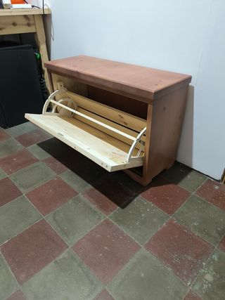 Banco zapatero madera marrón