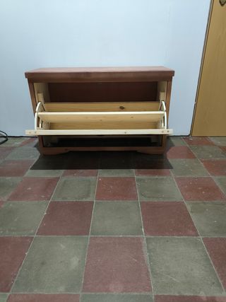 Banco zapatero madera marrón