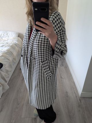 Abrigo Zara - Blanco y Negro