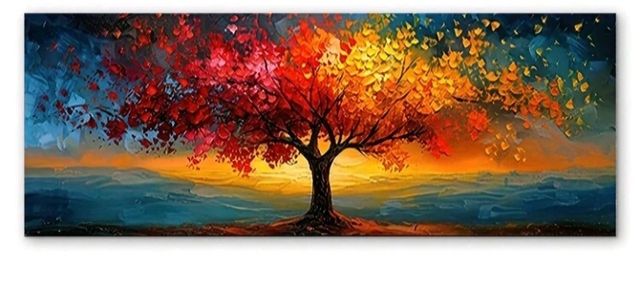 LIENZO GRAN ÁRBOL DE LA VIDA INTENSIDAD COLOR VIVO