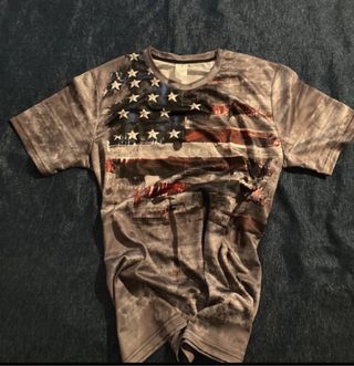 Maglia USA stile vintage, grigio