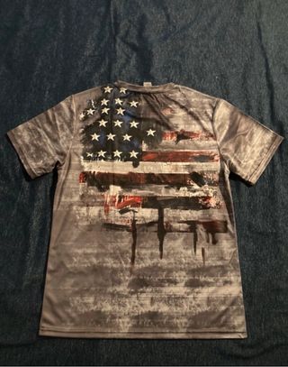 Maglia USA stile vintage, grigio