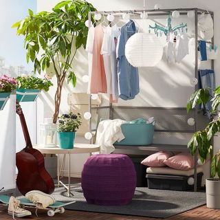 Banco + cojín jardín Ikea Svanö - Gris metal