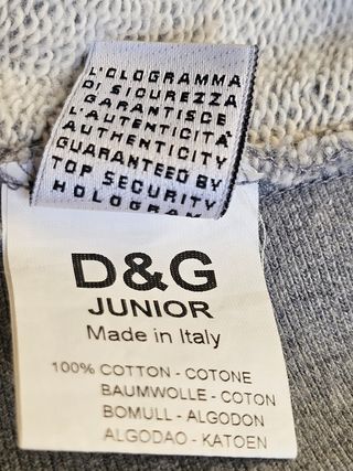 Felpa D&G Junior bambino 5 anni