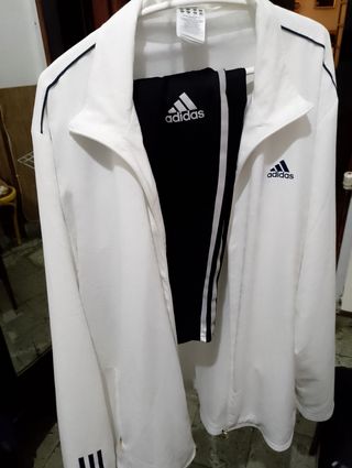 Chándal Adidas blanco y negro