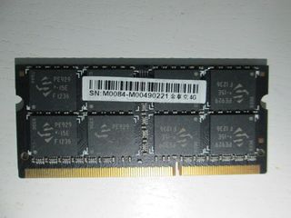 Memorias RAM Portatil 4GB PC3-10600 1333 Mhz