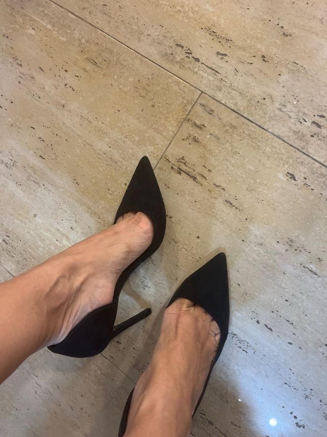 Zapatos negros Mango tacón alto