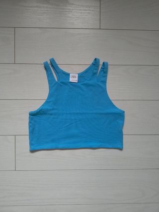 Top Zara niña azul - Talla 13-14