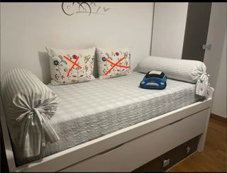 Colcha+cojines cama 90cm - algodón