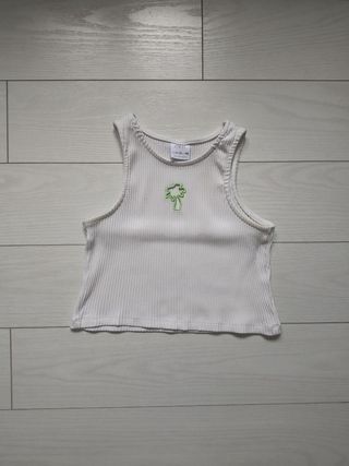 Top blanco Zara niña talla 11-12