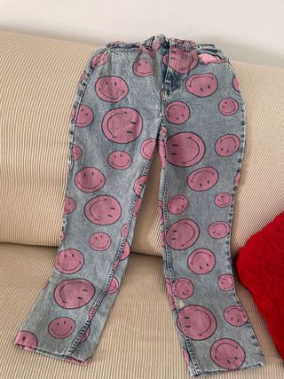Jeans estampados Smiley