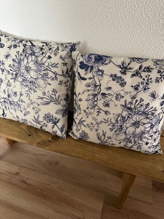 Cojines decorativos - Azul y beige