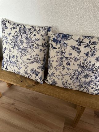 Cojines decorativos - Azul y beige