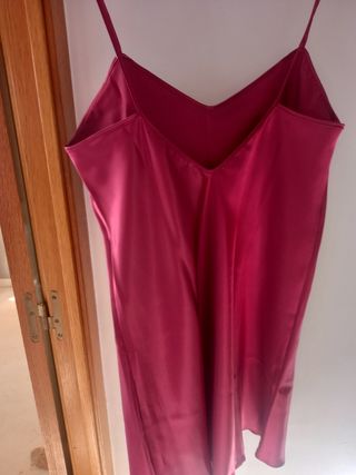 Camisón raso Albert Vincent - Rojo - Talla 44