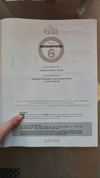 Matemáticas 6.Anaya, RUTAS