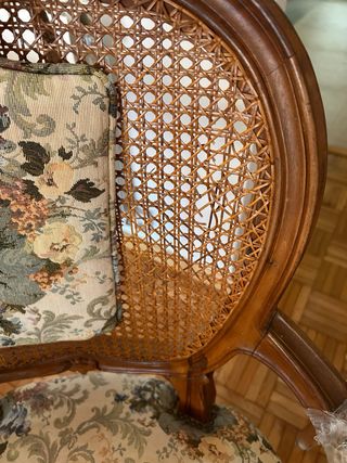 2 Sillas Isabelinas - Madera y Ratán