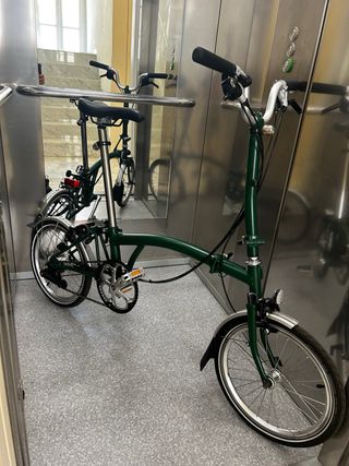 Brompton plegable verde