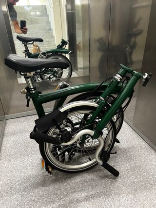 Brompton plegable verde