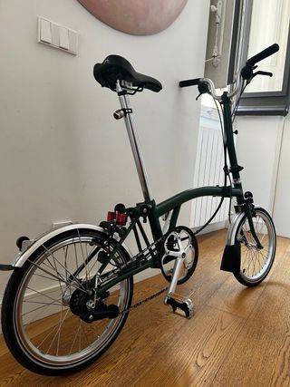 Brompton plegable verde