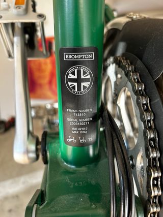 Brompton plegable verde