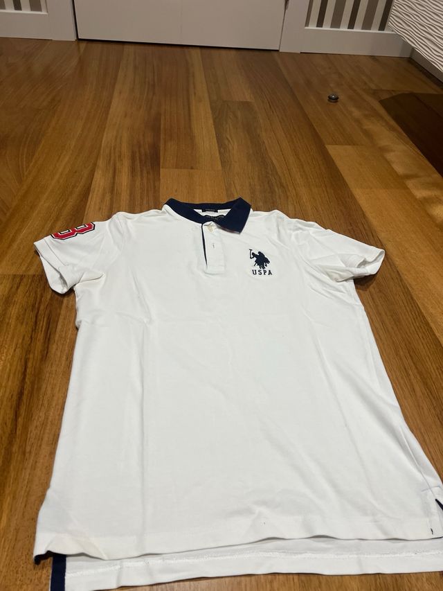 Polo US Polo Assn. Hombre Blanco Talla S