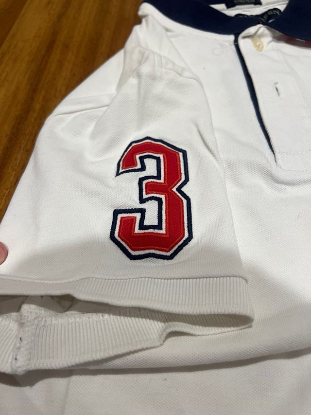 Polo US Polo Assn. Hombre Blanco Talla S