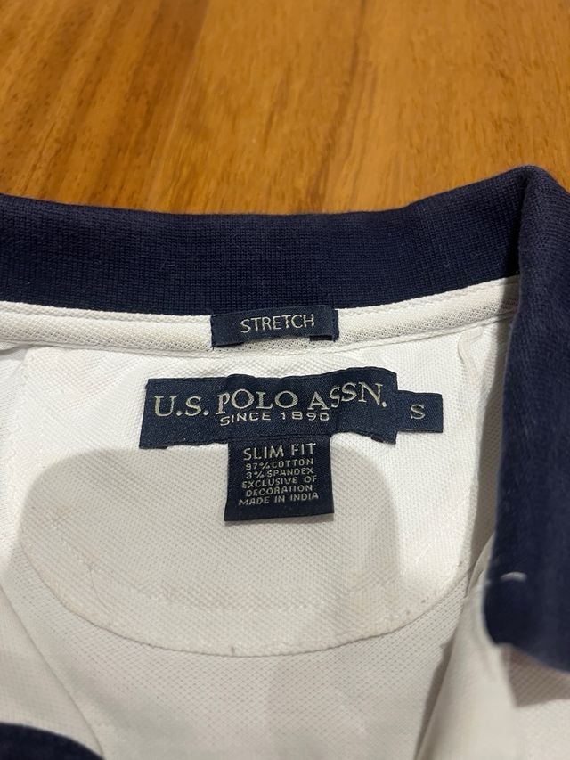 Polo US Polo Assn. Hombre Blanco Talla S