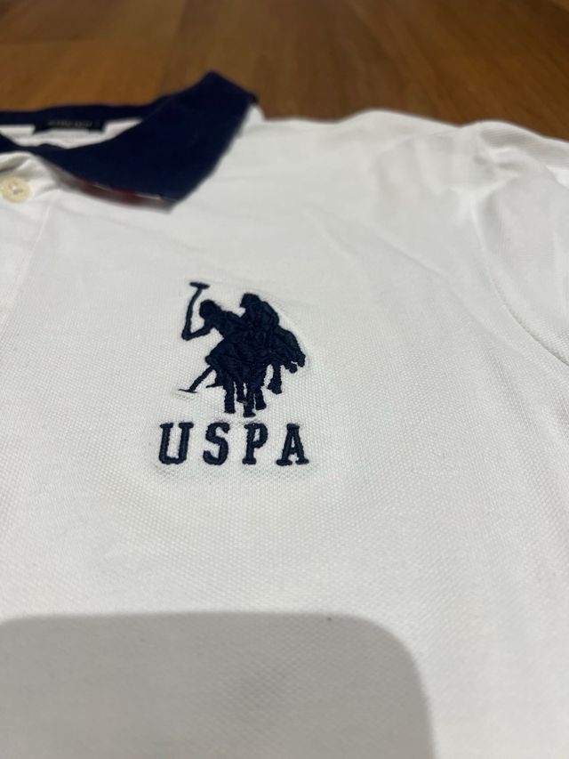 Polo US Polo Assn. Hombre Blanco Talla S
