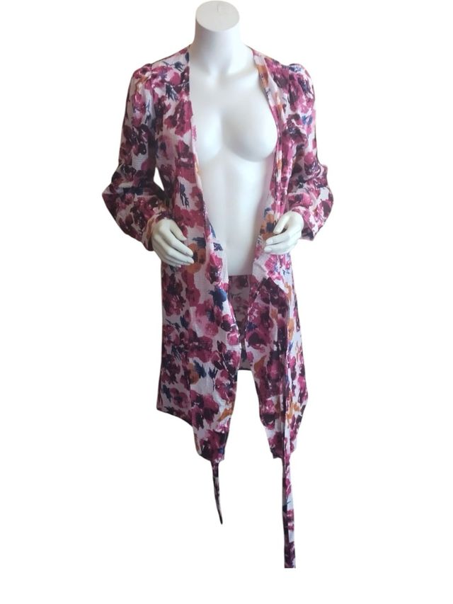 Vestido cóctel estampado flores-T38