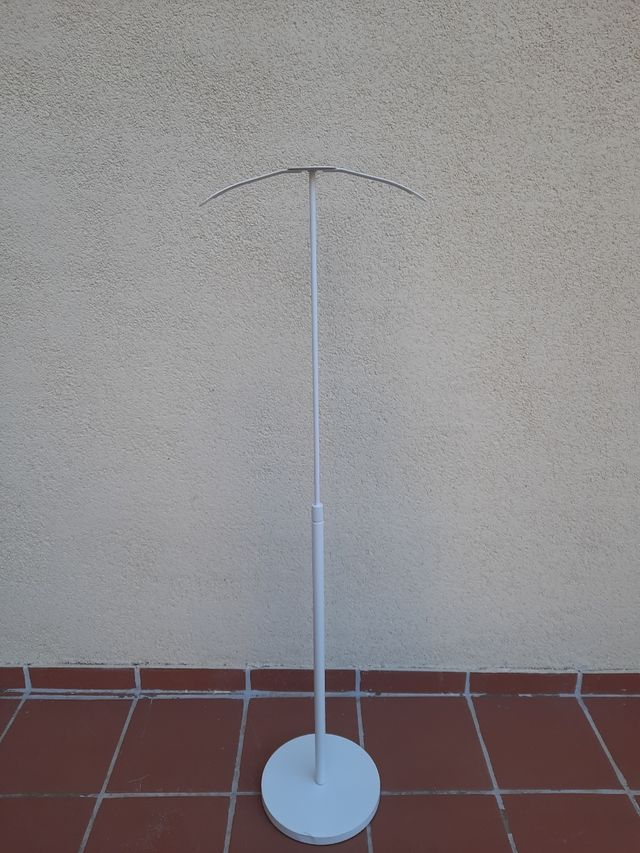 Perchero/galan blanco metal