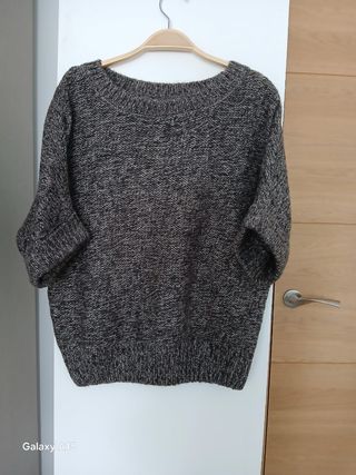 Jersey Oodji marrón-gris, talla L