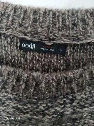 Jersey Oodji marrón-gris, talla L
