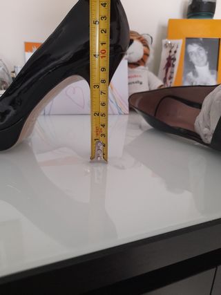 Zapatos negros tacón alto 38, marca Gloria Ortiz
