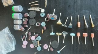 Mini-lixadeira rotativa + acessórios