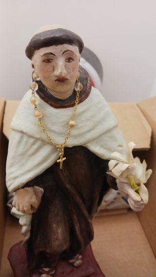 Statua antica S.Alberto in legno