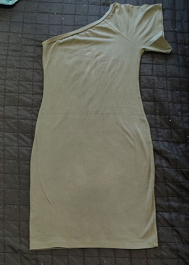 Vestito lungo verde oliva tg unica