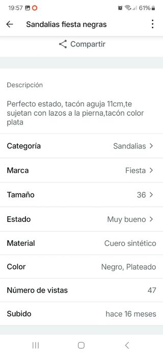 Sandalias tacón alto negras