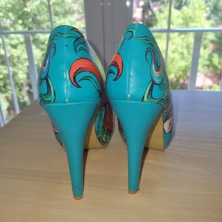 Zapatos tacón diseño pintados a mano 37