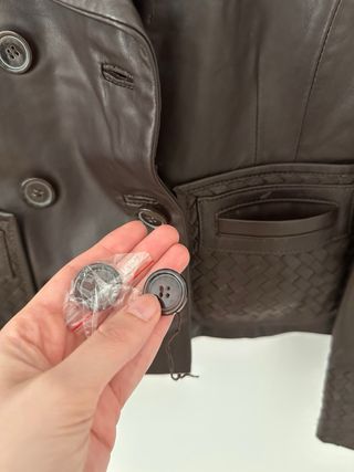 Chaqueta piel marrón W.R.P talla 36