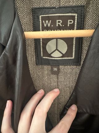Chaqueta piel marrón W.R.P talla 36