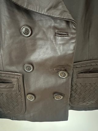 Chaqueta piel marrón W.R.P talla 36