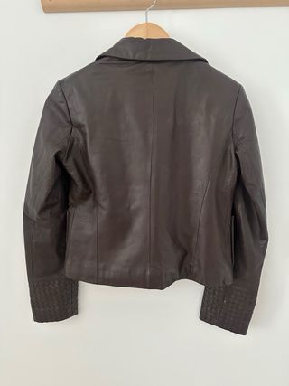 Chaqueta piel marrón W.R.P talla 36