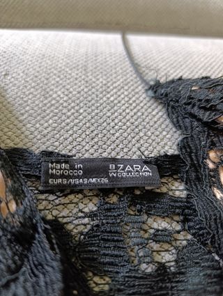 Vestido Zara encaje negro