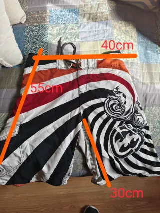 Bañador rayas rojas y blancas