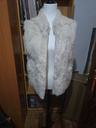 Chaleco de piel  beige