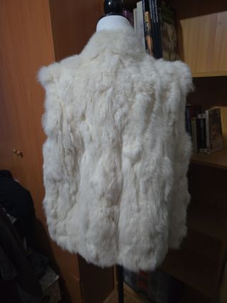 Chaleco de piel  beige