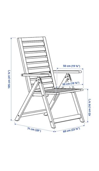 Silla madera plegable terraza Modelo NÄMMARÖ IKEA