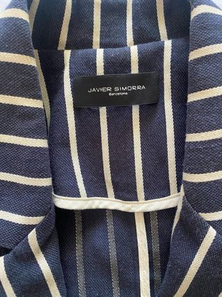 Chaqueta Simorra rayas azul beige