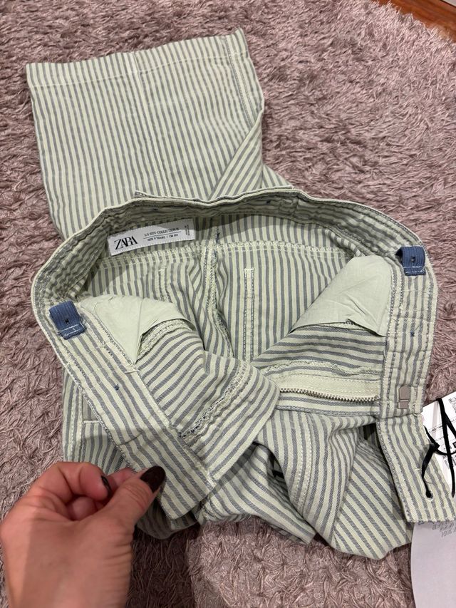 Conjunto Zara niña: blusa bordada + pantalón